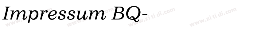 Impressum BQ字体转换